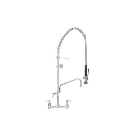 Fisher Mfg Fisher, 8" Centers Backsplash Pre-Rinse W/6" Add On Faucet, Polished Chrome 48887